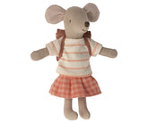 Presale Tricycle Mouse, Big Sister | Coral Maileg Dolls Maileg 