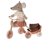 Presale Tricycle Mouse, Big Sister | Coral Maileg Dolls Maileg 