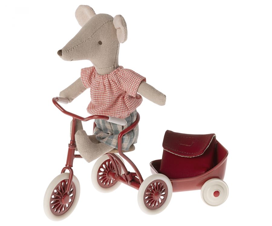 Presale Tricycle Mouse, Big Sister | Red Maileg Dolls Maileg 