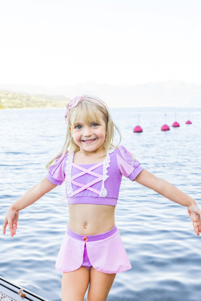 Rapunzel Swim Suit Swimwear Great Pretenders USA Size 3-4 