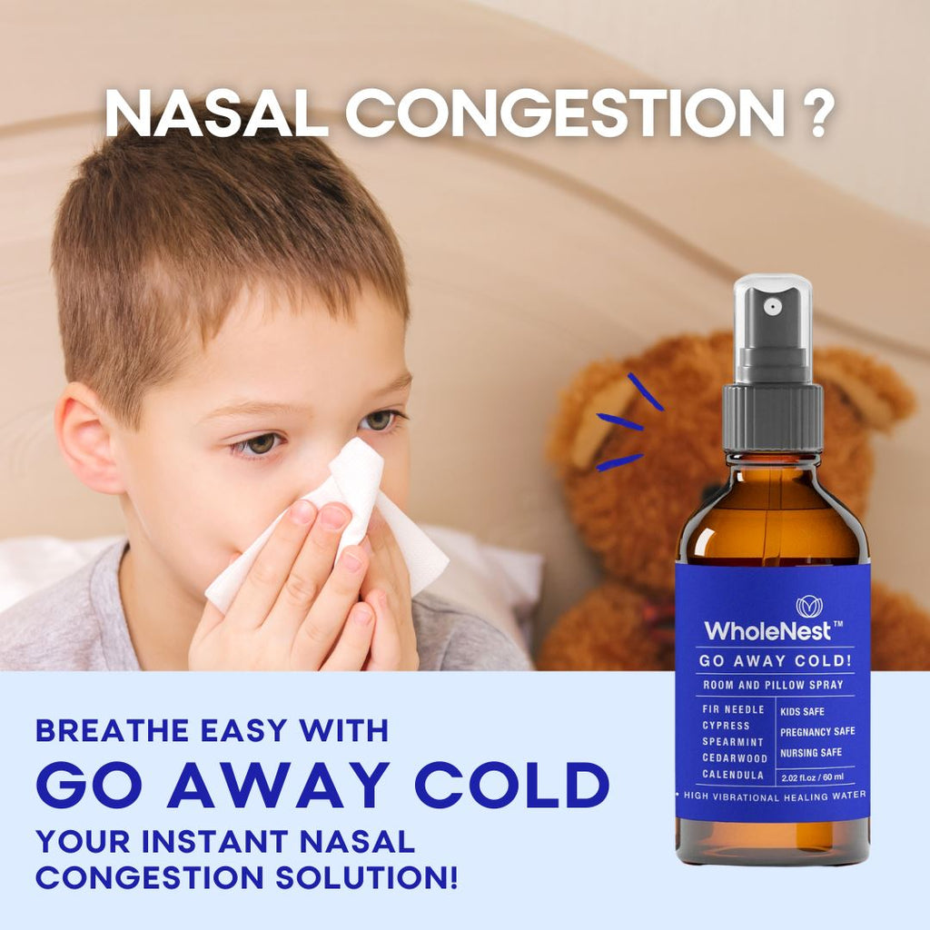 Go Away Cold | Nasal Congestion Relief, Room & Pillow Spray Postpartum Care WholeNest 