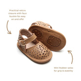 Leather Pocket Sandal | Color 'Tan' | Soft Sole Shoes Consciously Baby 