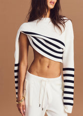Sharlie Sweater | White/Navy Sweaters Ser.O.Ya 
