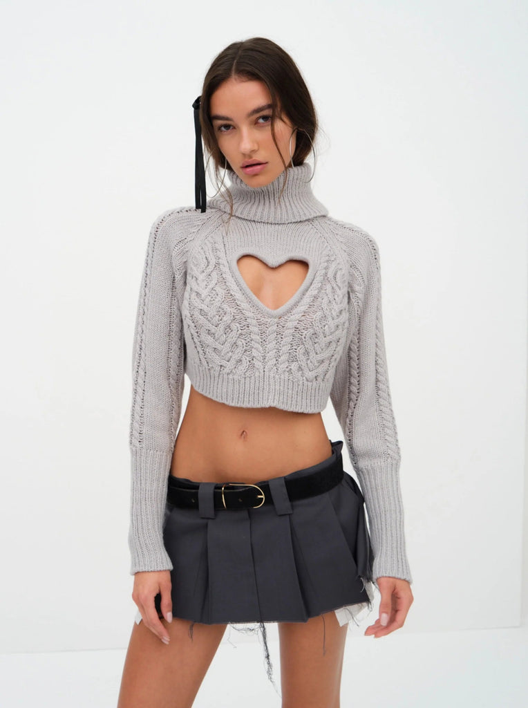 Vera Cropped Cut Out Sweater Sweaters For Love and Lemons 