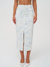 Chantal Midi Skirt Skirts For Love and Lemons XS Blue 