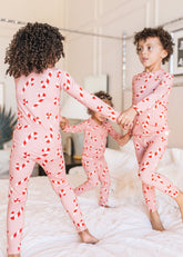 Pink Candy Cane Pajama Set by Loocsy Loocsy 
