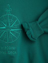 Compass Embroidered Sweatshirt | Green Sweatshirts Mini Rodini 