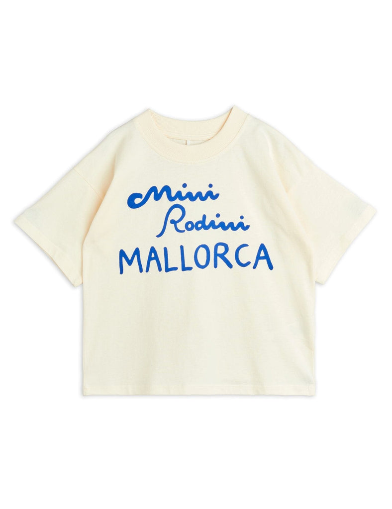 Mallorca T-shirt Tops & Tees Mini Rodini 92/98 (1-3Y) Offwhite 