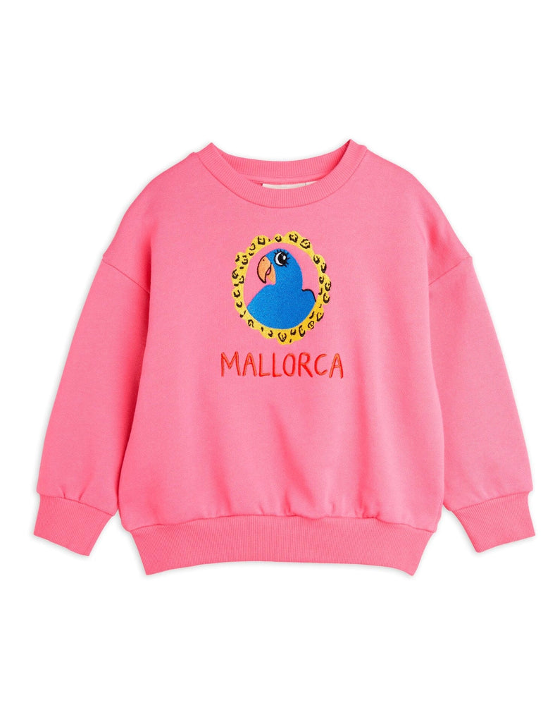 Parrot Embroidered Sweatshirt | Pink Sweatshirts Mini Rodini 92/98 (1-3Y) Pink 