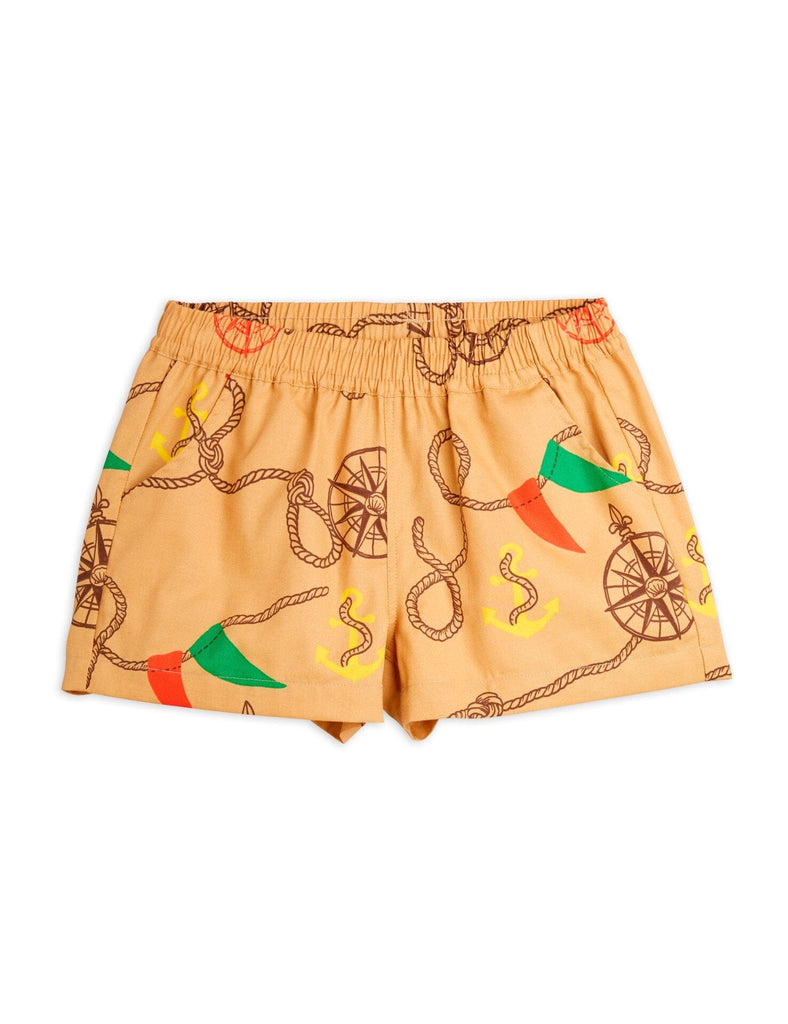 Nautical Woven Shorts Shorts Mini Rodini 92/98 (1-3Y) Beige 