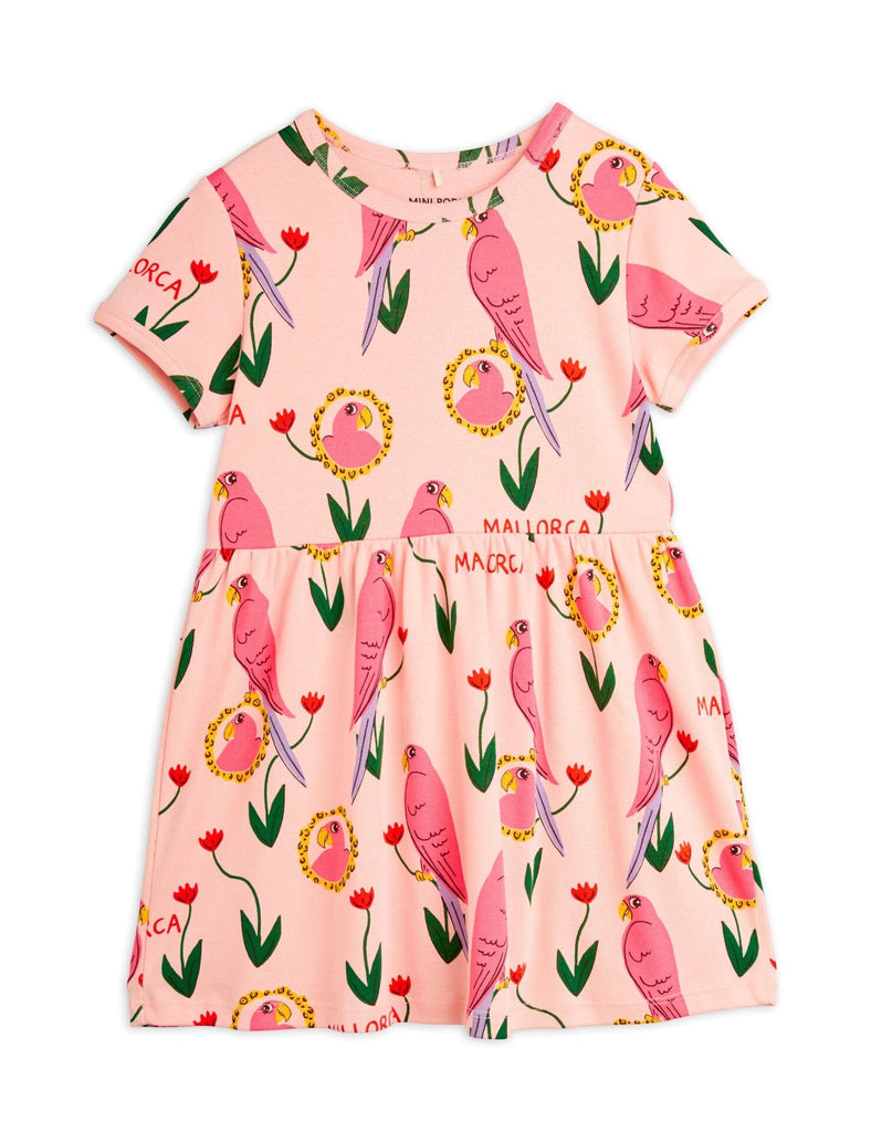 Parrots Dress Dresses Mini Rodini 92/98 (1-3Y) Pink 