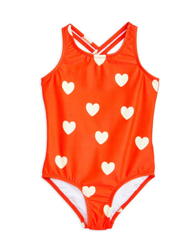Hearts UV Swimsuits Swimwear Mini Rodini 92/98 (1-3Y) Red 