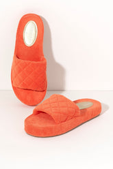 Sol Terry Pool Slides | Orange Sandals Shiraleah 