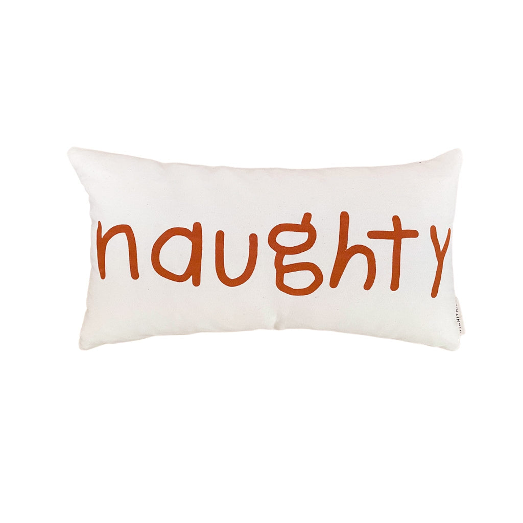 naughty / nice lumbar pillow cover Throw Pillow Imani Collective 