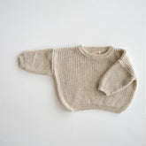 Chunky Knit Sweater shopatlasgrey Oatmeal Sprinkle NB 