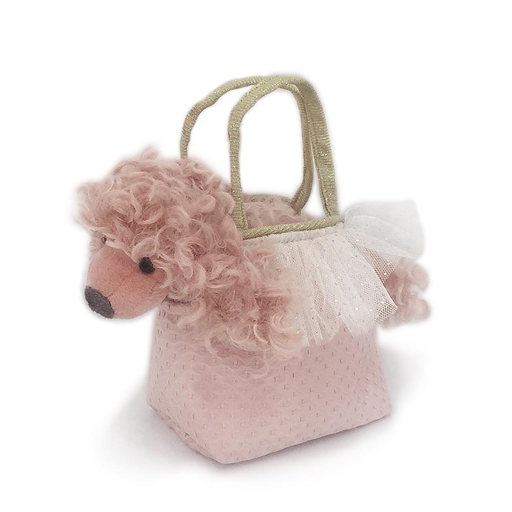 Pink Poodle Plush Toy In Purse Paris Stuffed Toy MON AMI 