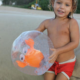 3D Inflatable Beach Ball Sonny the Sea Creature Neon Orange SunnyLife 