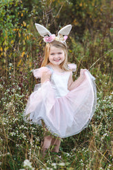 Woodland Bunny Dress & Headpiece Costumes Great Pretenders USA Size 3-4 