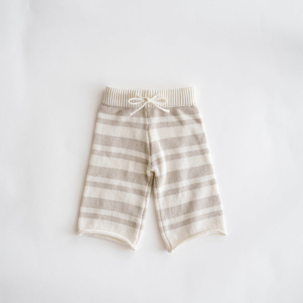 Organic Knit Wideleg Pant shopatlasgrey Ecru & Oat Milk 0-3M 