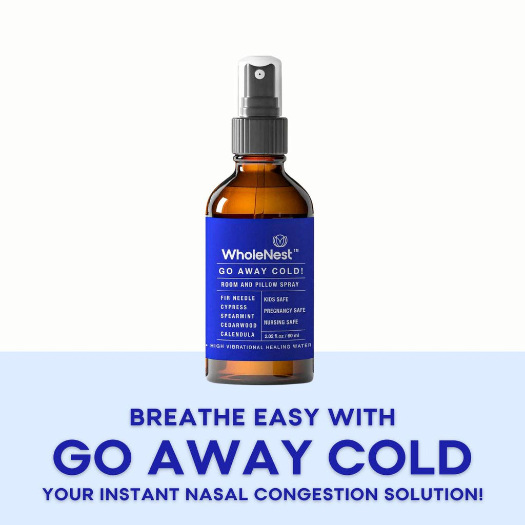 Nasal Congestion Relief, Stuffy Nose, Allergy Room & Pillow Spray, Go Away Cold Wellness WholeNest 