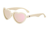 Polarized Heart: Sweet Cream | Rose Gold Mirrored Lens Sunglasses Babiators
