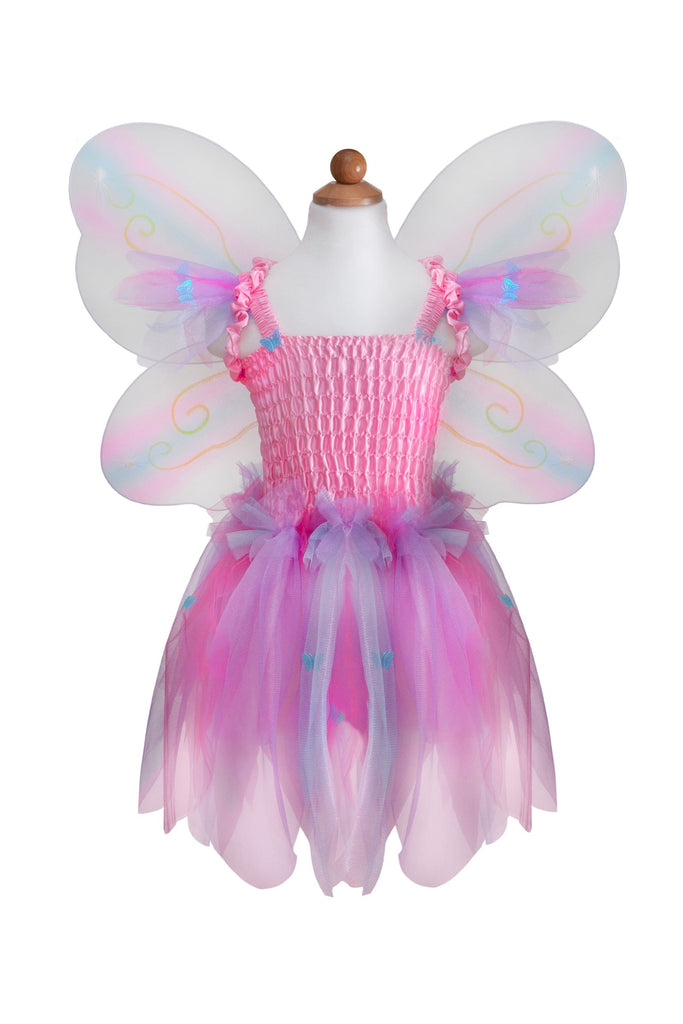 Butterfly Dress w/Wings & Wand | Pink/Multi Costumes Great Pretenders USA 