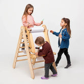 5in1 Montessori Climbing Set: Triangle Ladder + Climbing Arch + Slide Board + Climbing Net + Art Addition 5in1 Playsets Goodevas 
