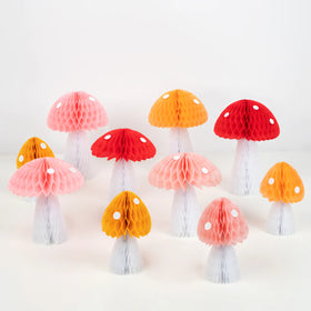 Honeycomb Mushroom Decorations Toys Meri Meri 