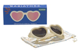 Polarized Heart: Sweet Cream | Rose Gold Mirrored Lens Sunglasses Babiators