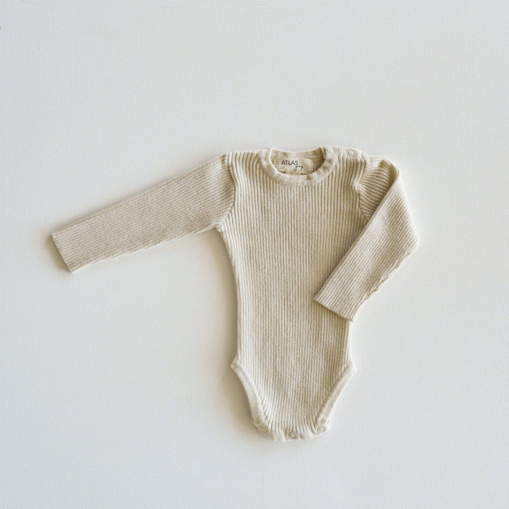 Organic Knit Bodysuit shopatlasgrey Ivory NB 
