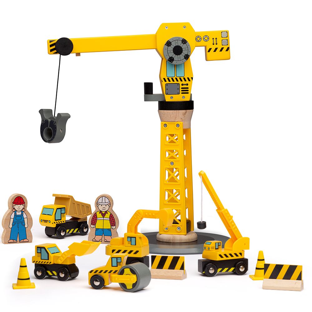 Big Crane Construction Set by Bigjigs Toys US Bigjigs Toys US 