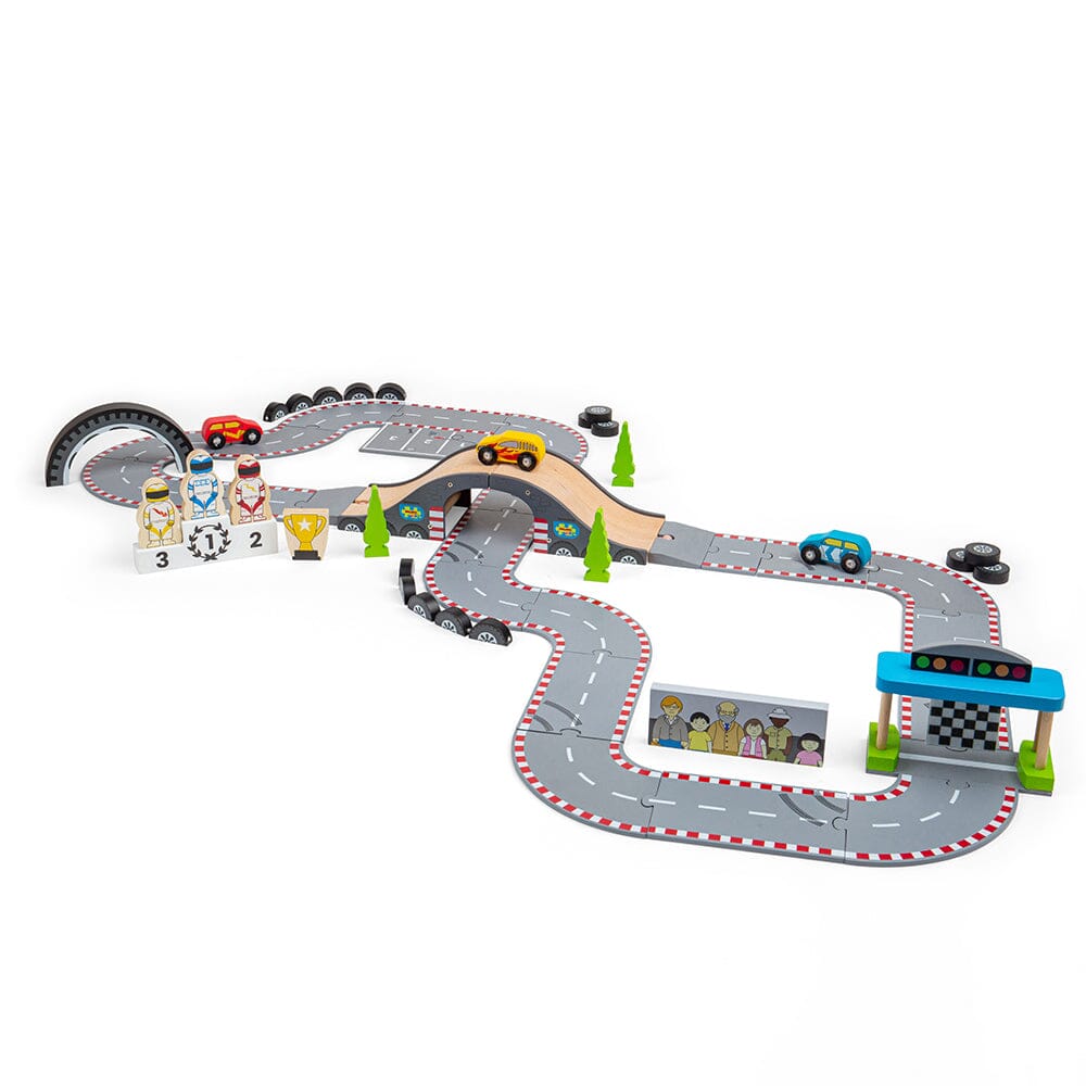Roadway Race Day by Bigjigs Toys US Bigjigs Toys US 