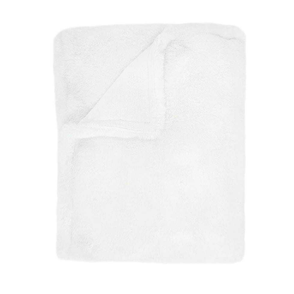 Charmante Luxe Faux Fur Baby Blanket -White Blanket MON AMI 