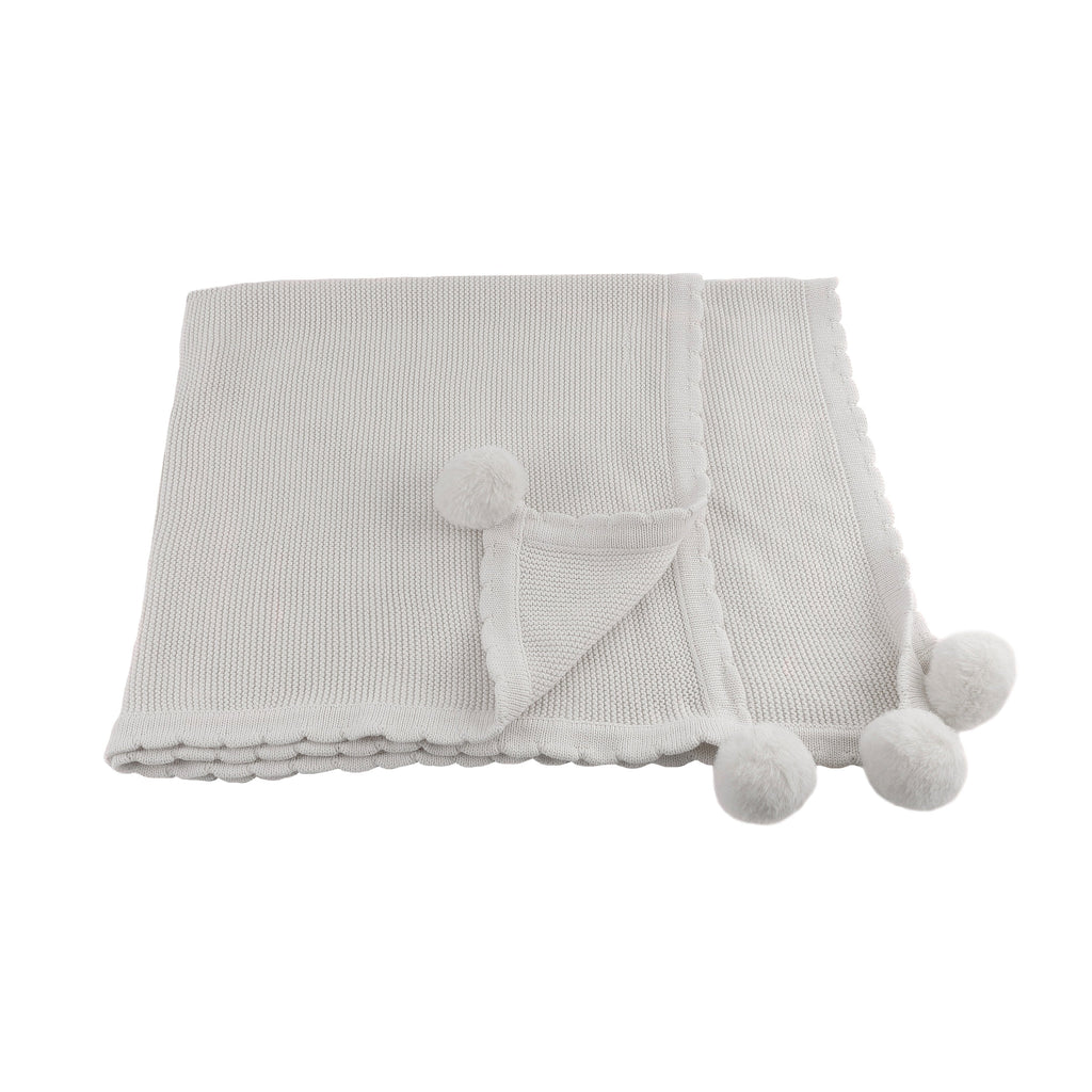 Pom Pom Blanket - Soft Gray Blanket MON AMI 