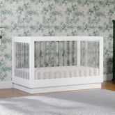 Harlow Acrylic 3-in-1 Convertible Crib with Toddler Bed Conversion Kit | White Babyletto 