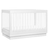 Harlow Acrylic 3-in-1 Convertible Crib with Toddler Bed Conversion Kit | White Babyletto White M 