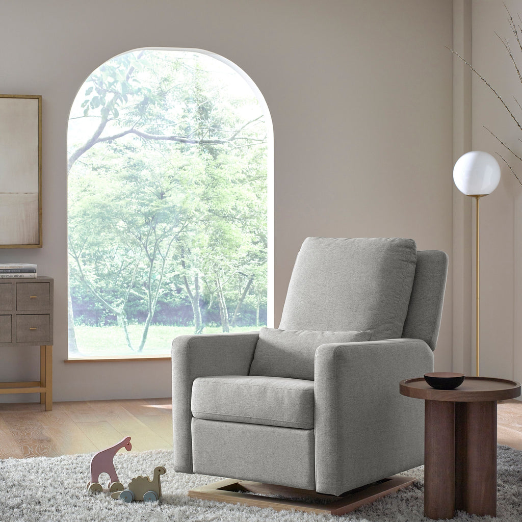 Sigi Recliner and Glider Water Repellent & Stain Resistant | Performance Grey Eco-Weave Babyletto 