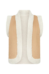 Belladonna Reversible Shearling Vest | Tan Outerwear Spell 
