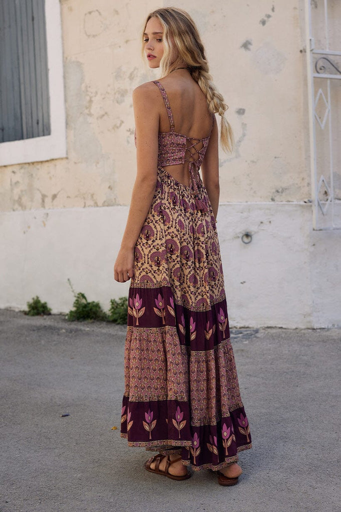 Château Quilted Strappy Maxi Dress | Grape Dresses Spell 