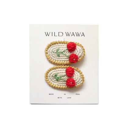 Cherry Clip Set Bows & Headbands Wild Wawa OS One Pistachio 