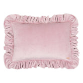 “Light Pink” Soft Velvet Pillow with Frill Cushion moimili.us 
