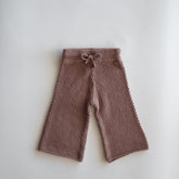 Organic Knit Wideleg Pant shopatlasgrey Brownie - Textured 0-3M 