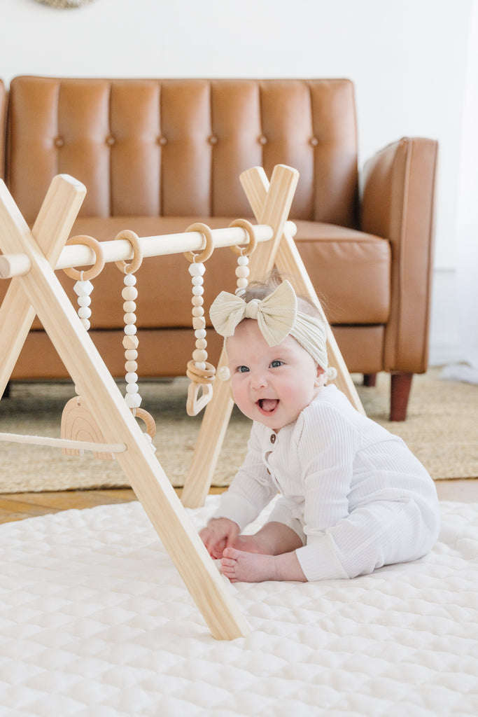 Wooden Baby Gym | Natural Frame Wooden Baby Gyms Poppyseed Play Wood 