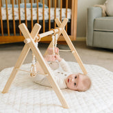 Wooden Baby Gym | Natural Frame Wooden Baby Gyms Poppyseed Play 