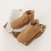 Leather Chelsea Boot | Color 'Sand' | Soft Sole Mitts & Booties Consciously Baby 