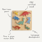 Wooden Dino Puzzle Games & Puzzles Mushie 
