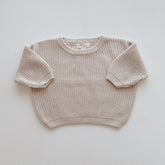 Organic Chunky Knit Sweater shopatlasgrey Bone NB 