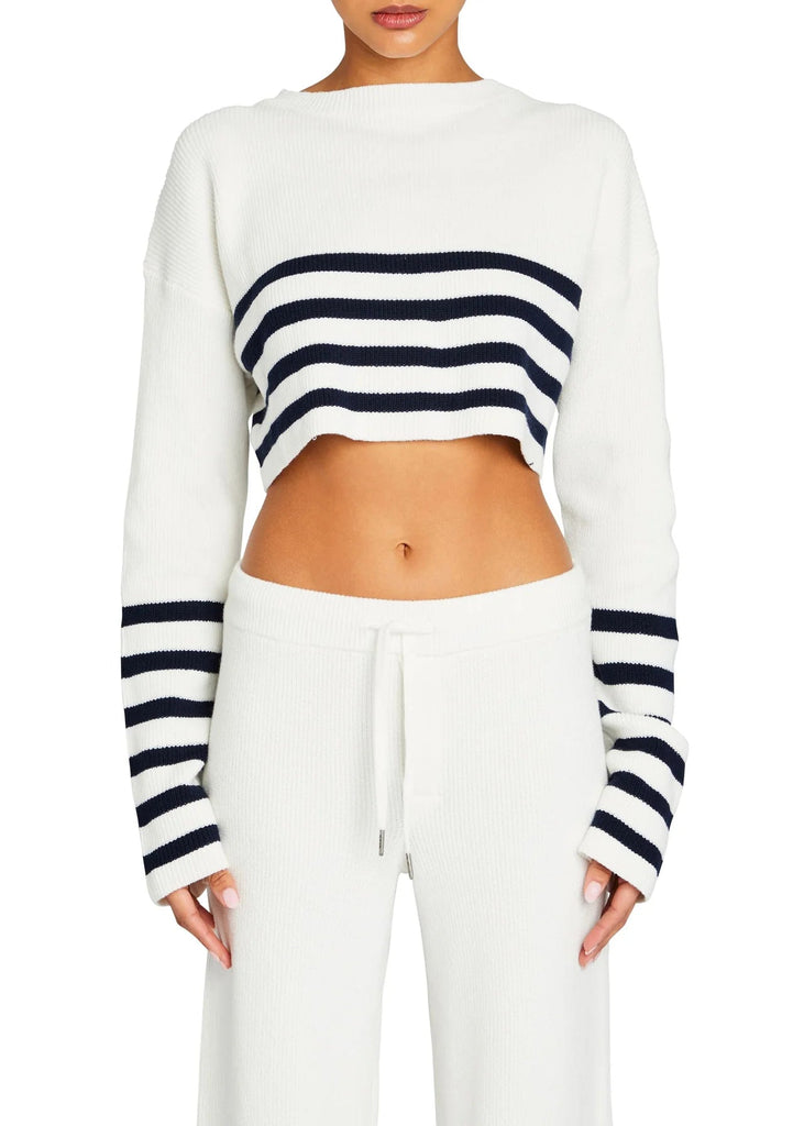 Sharlie Sweater | White/Navy Sweaters Ser.O.Ya 