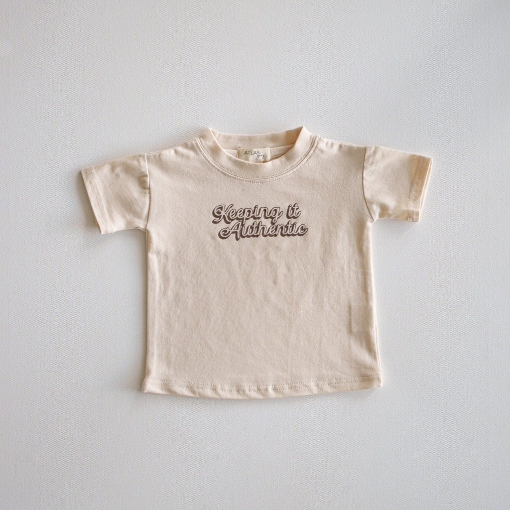 Organic Cotton T-Shirt New shopatlasgrey Keeping it Authentic - Sand NB 