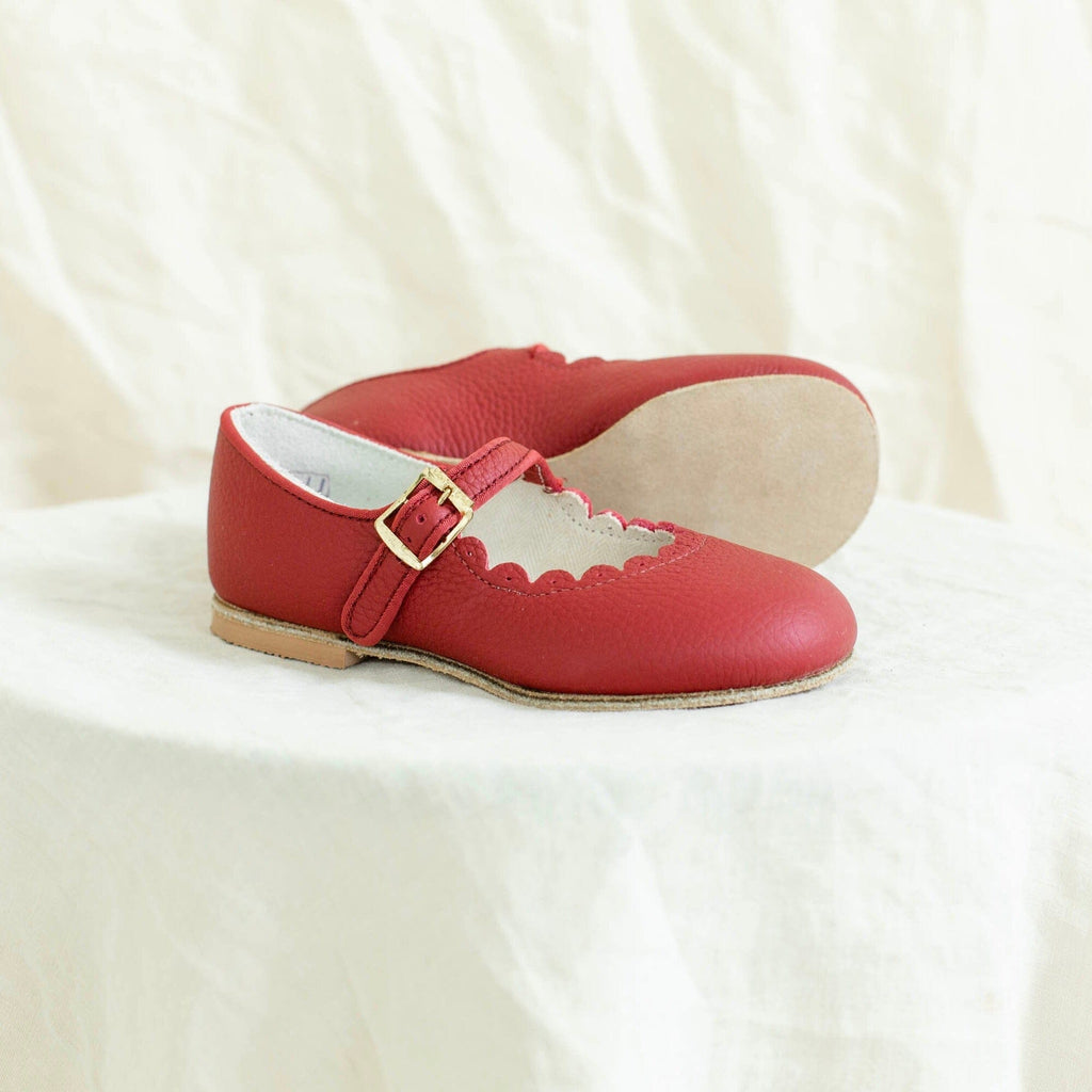 Scalloped Mary Jane - Burgundy mary jane's Zimmerman Shoes 
